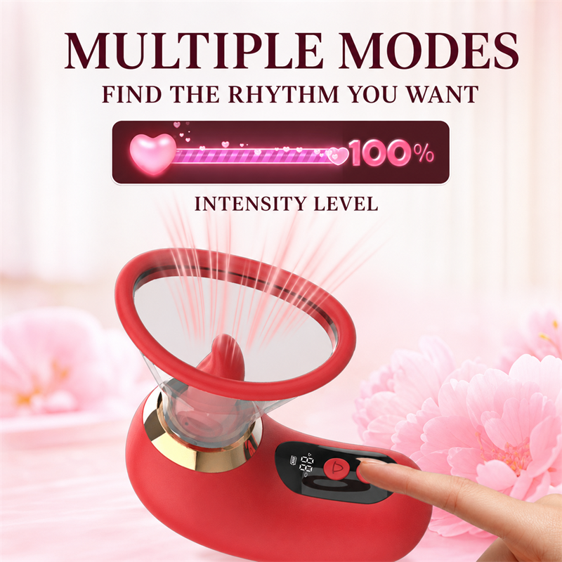 Clitoral Suction & Tongue-Licking Massager | 3 Suction + 9 Licking Vibration Modes, IPX7 Waterproof