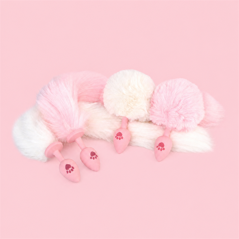 Fluffy Bunny Tail Plug with Paw Print | Cute &amp; Teasing Roleplay Accessory