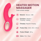 Heated Thrusting Dual-Stimulation Vibrator | 10 Vibration Modes, 39°C Warming & Magnetic Rechargeable