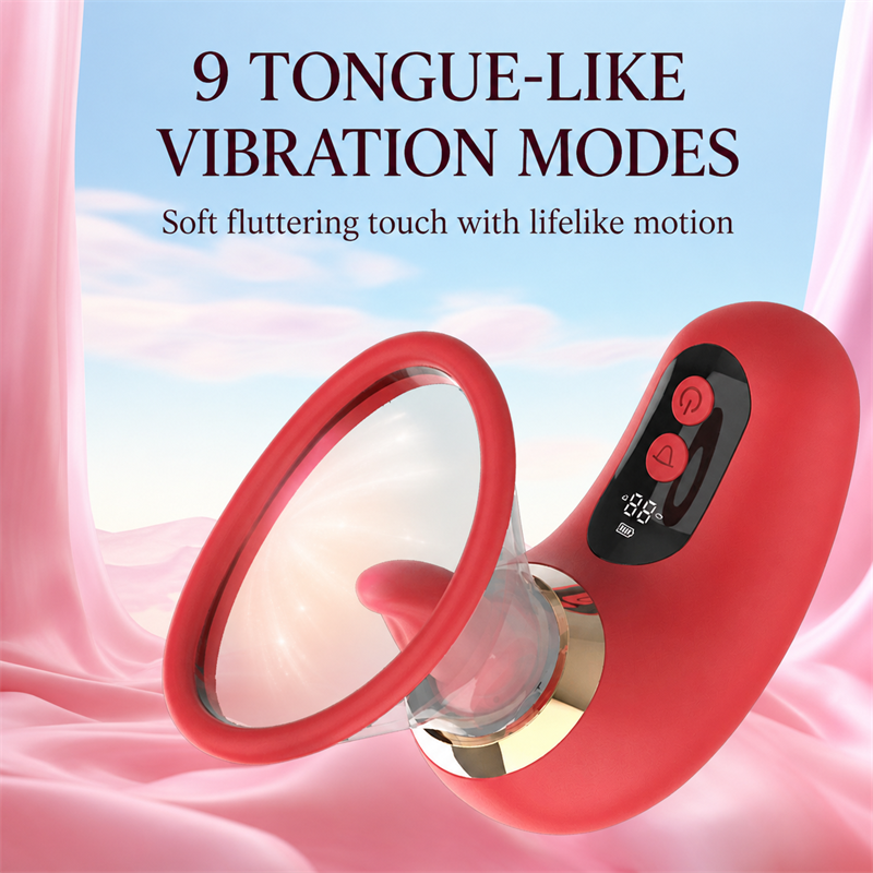 Clitoral Suction & Tongue-Licking Massager | 3 Suction + 9 Licking Vibration Modes, IPX7 Waterproof