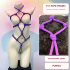 Knotted Temptation Adjustable Rope Harness – Open-Frame Full-Body Bondage Lingerie