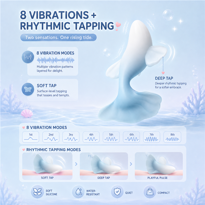 Mermaid Muse App-Controlled Massager | 8 Rhythms & Tapping