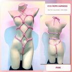 Knotted Temptation Adjustable Rope Harness – Open-Frame Full-Body Bondage Lingerie