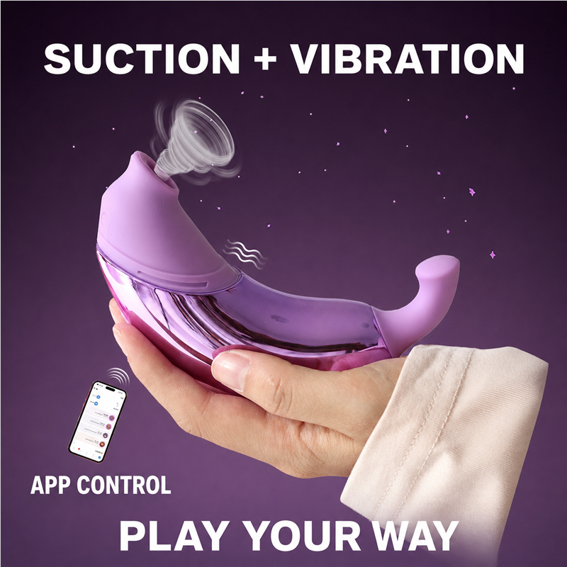 Banana Suction Vibrator | Suction, 9 Vibration Modes & App Control