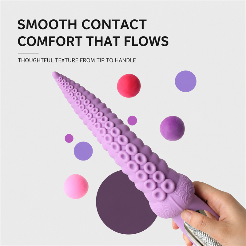 Dual-Texture Vibrating Massager | Flexible Ridges &amp; Raised Contact Points  Description: