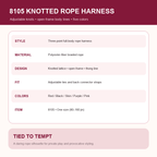 Knotted Temptation Adjustable Rope Harness – Open-Frame Full-Body Bondage Lingerie