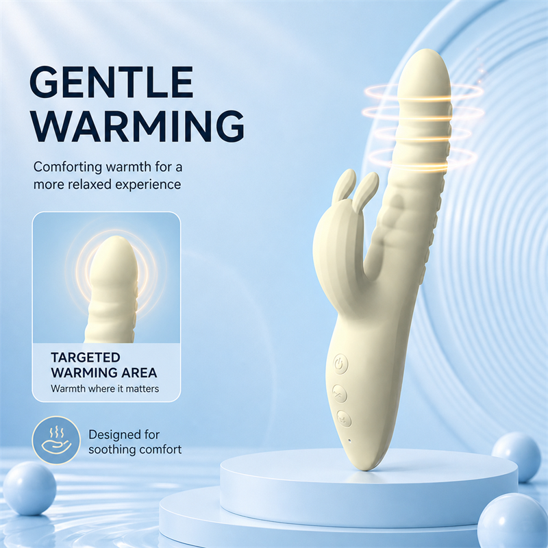 Dual-Zone Warming Personal Massager – 8 Vibration Patterns, Textured Contact & IPX6 Water Resistance