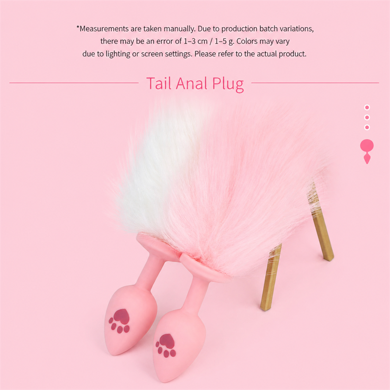 Fluffy Bunny Tail Plug with Paw Print | Cute &amp; Teasing Roleplay Accessory