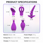 5-in-1 Interchangeable Personal Massager Set | 10 Vibration Levels