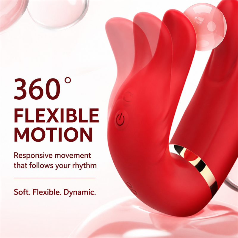Action Thrusting & Tongue-Motion Pleasure Massager – 3 Modes × 10 Levels, Flexible Touch & IPX6 Water Resistance