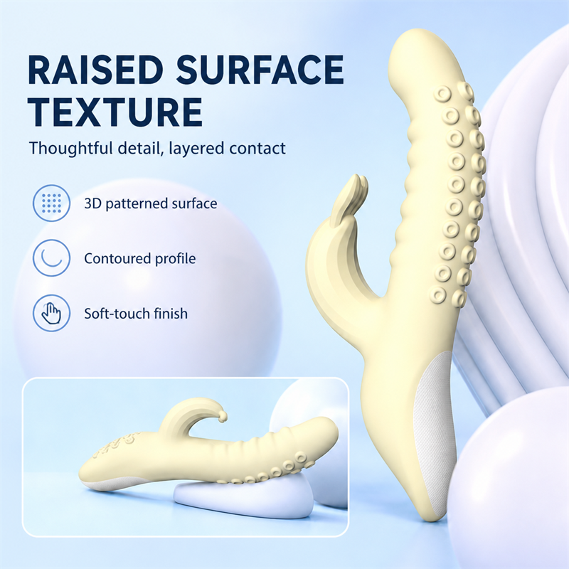 Dual-Zone Warming Personal Massager – 8 Vibration Patterns, Textured Contact & IPX6 Water Resistance