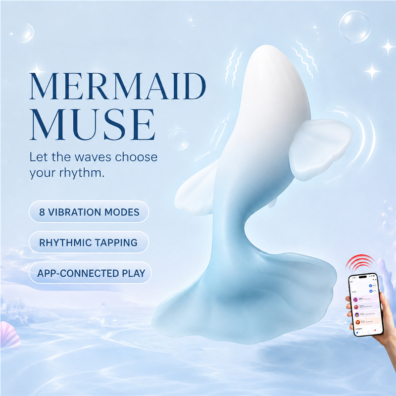 Mermaid Muse App-Controlled Massager | 8 Rhythms & Tapping