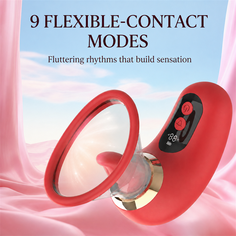 Clitoral Suction & Tongue-Licking Massager | 3 Suction + 9 Licking Vibration Modes, IPX7 Waterproof