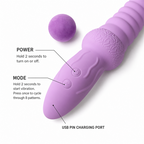 Dual-Texture Vibrating Massager | Flexible Ridges &amp; Raised Contact Points  Description: