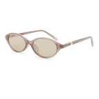 Slim Oval Sunglasses | Minimal Rivet Detail Eyewear | 10812