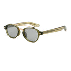 Rounded Geometric Double-Bridge Sunglasses | Metal-Bar Rivet-Detail Eyewear | 10818P
