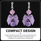 Cat Paw Bow Nipple Clamps with Bell Charms | Playful Sensual Breast Clips.