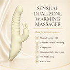 Dual-Zone Warming Personal Massager – 8 Vibration Patterns, Textured Contact & IPX6 Water Resistance