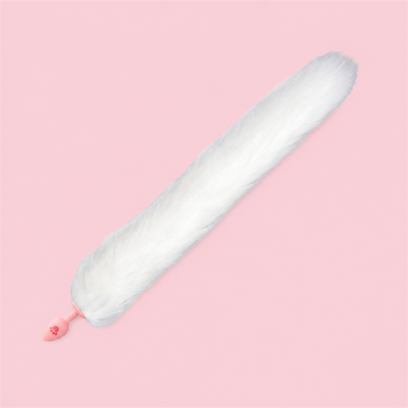 Fluffy Bunny Tail Plug with Paw Print | Cute &amp; Teasing Roleplay Accessory