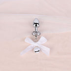 Jeweled Bow Butt Plug with Bell Charm | Sensual Dangling Anal Toy Description