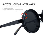 Adjustable ND Sunglasses in a trend-forward round profile | Adjustable Tint Lens | XH-2318