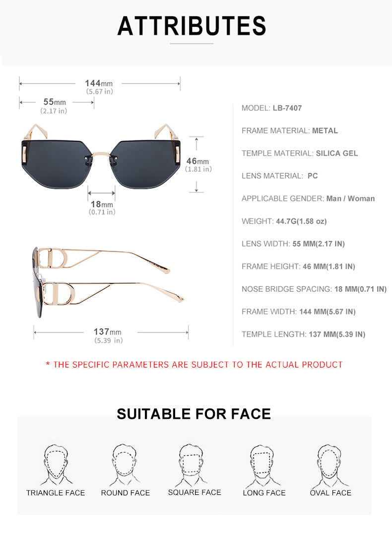 Fashion Sunglasses in a statement cat-eye profile | Statement Style | LB-7407