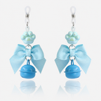 Cat Paw Bow Nipple Clamps with Bell Charms | Playful Sensual Breast Clips.