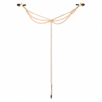 Three-Clip Nipple & Intimate Chain Set | Sensual Multi-Point Teasing Body Accessory.