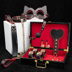 Midnight Temptation 8-Piece BDSM Kit | Genuine Leather Bondage Set for Couples Description