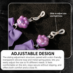 Cat Paw Bow Nipple Clamps with Bell Charms | Playful Sensual Breast Clips.