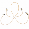 Bow & Bell Nipple Clamps with Chain | Sensual Adjustable Breast Play Accessory
