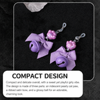Cat Paw Bow Nipple Clamps with Bell Charms | Playful Sensual Breast Clips.