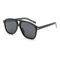 Oversized Square Navigator Sunglasses | Cutout-Bridge Metal-Accent Eyewear | 62133P