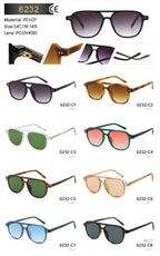 Rounded Square Brow-Bar Sunglasses | Keyhole-Bridge Everyday Eyewear | 6232