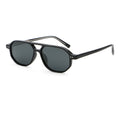 Square Double-Bridge Sunglasses | Transparent Rivet-Detail Navigator Eyewear | 6269P