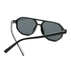 Square Double-Bridge Sunglasses | Transparent Rivet-Detail Navigator Eyewear | 6269P
