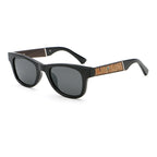 Square Sunglasses | Natural-Texture Inlay Temple Eyewear | 6832P