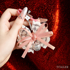 Lace Bow Nipple Clamps with Bell Charms | Adjustable Sensual Breast Play Clips
