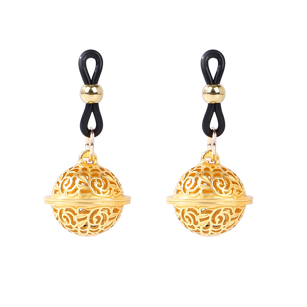 Bell Charm Nipple Clamps | Sensual Ring-Style Breast Play Clips