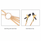 Three-Clip Nipple & Intimate Chain Set | Sensual Multi-Point Teasing Body Accessory.