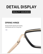 Photochromic Square Double-Bridge Sunglasses | UV400 Everyday Sunwear | HL-82254B