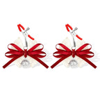 Lace Bow Nipple Clamps with Bell Charms | Adjustable Sensual Breast Play Clips