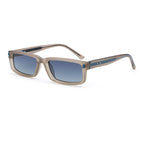 Wide Rectangular Sunglasses | Sculpted Temple Statement Eyewear | 98126