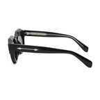Geometric Round Sunglasses | Sculpted-Rim Metal-Accent Statement Eyewear | 9860P
