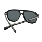 Square Navigator Sunglasses | Cutout-Bridge Rivet-Detail Eyewear | 9886P