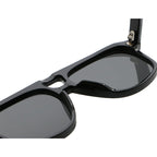 Square Navigator Sunglasses | Cutout-Bridge Rivet-Detail Eyewear | 9886P