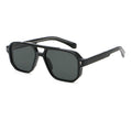 Oversized Square Double-Bridge Sunglasses | Rivet-Detail Statement Eyewear | 9820