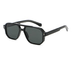 Oversized Square Double-Bridge Sunglasses | Rivet-Detail Statement Eyewear | 9820
