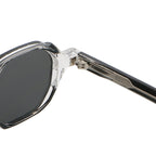 Geometric Round Sunglasses | Layered-Rim Transparent Statement Eyewear | 6262