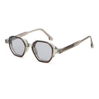 Geometric Round Sunglasses | Layered-Rim Transparent Statement Eyewear | 6262